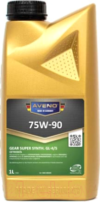 Трансмиссионное масло Aveno Gear Super Synth 75W90 GL4/5 / 0002-000206-001 (1л)