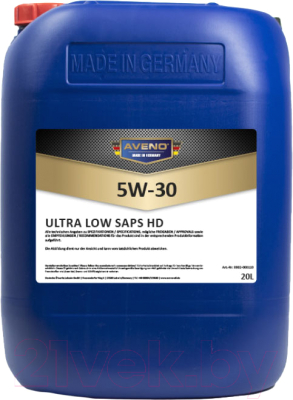 Моторное масло Aveno Ultra Low Saps HD 5W30 / 0002-000110-020 (20л)