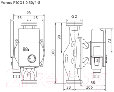 Изображение товара Циркуляционный насос Wilo Yonos Pico 1.0 30/1-8 (4248091)