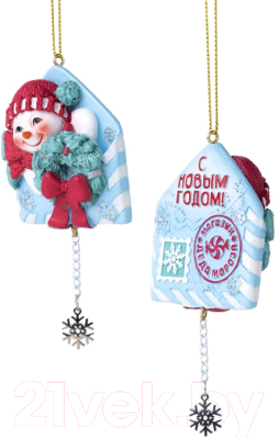 Изображение товара Елочная игрушка Феникс-Презент Снеговик в конверте / 87618