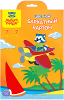 Набор цветного картона Мульти-пульти Бархатный. Приключения Енота / КБ7А5_11090 (7цв) - 