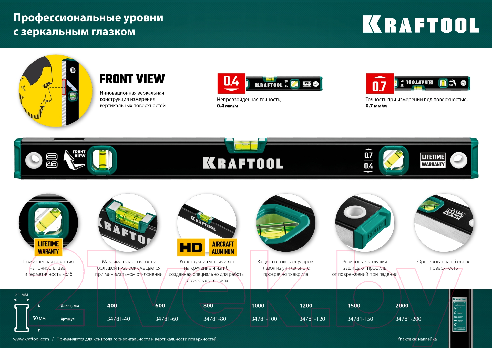 Уровень строительный Kraftool 34781-80