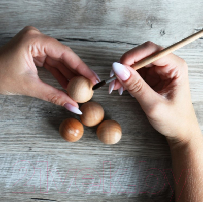 Изображение товара Набор заготовок для творчества Брестская Фабрика Сувениров Шар деревянный цельный / ball30_x10 (10шт)