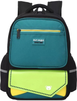 Школьный рюкзак Sun Eight SE-22001 (зеленый/черный) - 