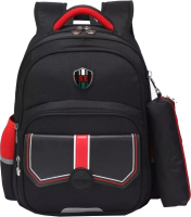 Школьный рюкзак Sun Eight SE-22005 (черный/красный) - 