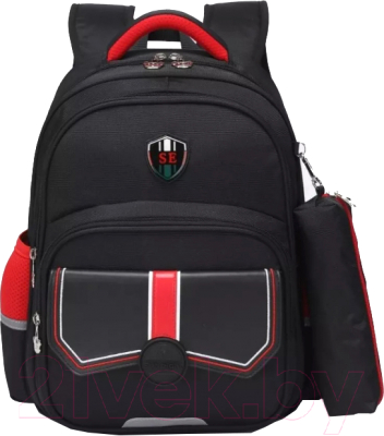 Школьный рюкзак Sun Eight SE-22005 (черный/красный)