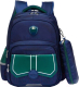 Школьный рюкзак Sun Eight SE-22005 (темно-синий/зеленый) - 