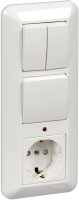 Блок выключатель+розетка Schneider Electric BK2VR-008A-B - 