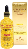 

Сыворотка для лица 3W Clinic, Collagen & Luxury Gold Anti-Wrinkle Ampoule