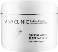 Маска для лица кремовая 3W Clinic Crystal White Sleeping Pack  (100мл) - 