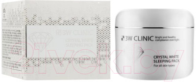 Маска для лица кремовая 3W Clinic Crystal White Sleeping Pack  (100мл)