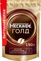 Кофе растворимый Nescafe Gold (190г) - 