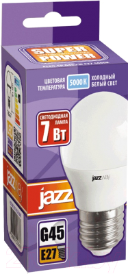 Лампа JAZZway PLED-SP 7Вт G45 5000К E27 540лм 230В / 1027887-2