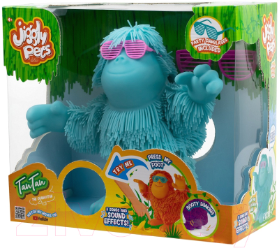 Интерактивная игрушка Jiggly Pets Орангутан Тан-Тан / 40389 (голубой)