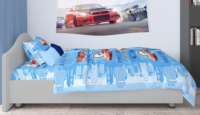 

Комплект постельного белья СонМаркет, Машинки 2 215x147, 215x150, 70x70 / 1.5