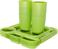 Набор пластиковой посуды Berossi Fiesta ИК 85180000 (майская зелень) - 