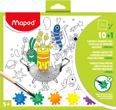 Набор для творчества Maped Creative Раскраска с кисточкой / 831225
