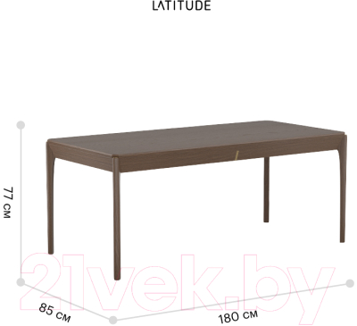 Обеденный стол Latitude Aska / ASKTBL-DVNG180-85 (венге)