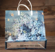 Миниатюра изображения товара Пакет подарочный ТИКО-Пластик Снежинки на бирюзе / н00148233