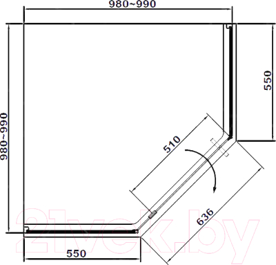 Купить Душевой уголок RGW SV-81-G 100x100 / 32328100-16  