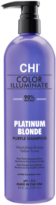 Оттеночный шампунь для волос CHI Ionic Color Illuminate Shampoo (739мл, Platinum Blonde)