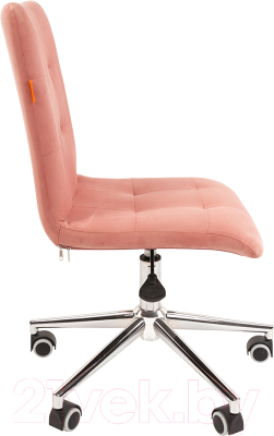Кресло офисное Chairman 030 (ткань T-26 розовый/хром)