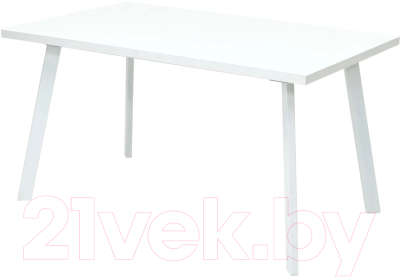 Обеденный стол M-City Фин 120 / 464M04111 (белый стекло/белый)