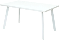 Обеденный стол M-City Фин 140 / 464M04115 (белый стекло/белый) - 
