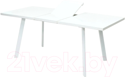 Обеденный стол M-City Фин 140 / 464M04115 (белый стекло/белый)