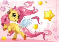 Набор алмазной вышивки РЫЖИЙ КОТ, Единорог со звездами / AC22097