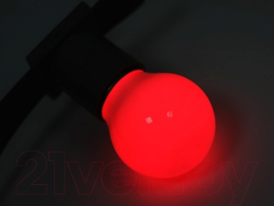 Лампа Neon-Night 1Вт d45 5LED E27 / 405-112 (красный)