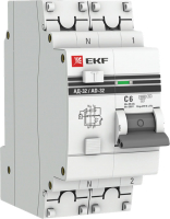 Дифференциальный автомат EKF PROxima АД-32 2P 6А (C) 30мА тип AC 4.5кА / DA32-06-30-pro - 