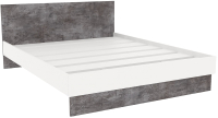Полуторная кровать Doma Modul 140x200 (белый/камень серый) - 