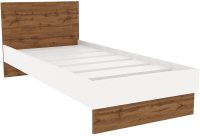 Односпальная кровать Doma Modul 90x200 (белый/дуб крафт) - 