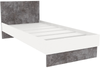 Односпальная кровать Doma Modul 90x200 (белый/камень серый) - 