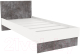 Односпальная кровать Doma Modul 90x200 (белый/камень серый) - 