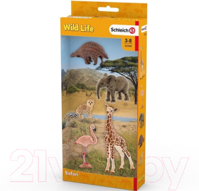 Изображение товара Набор фигурок коллекционных Schleich Животные дикой природы / 42388