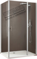 Душевой уголок Allen Brau Priority 100x80 / 304212 (серебро браш) - 