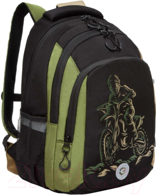 Школьный рюкзак Grizzly RB-352-1 (хаки)
