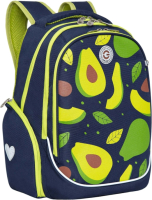 Школьный рюкзак Grizzly RG-368-3 (синий) - 
