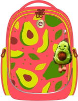 Школьный рюкзак Grizzly RG-368-3 (розовый/оранжевый) - 
