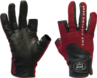 Перчатки для охоты и рыбалки Alaskan Двухпалые / AGWK-11L (L, Red/BL) - 