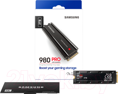 SSD диск Samsung 980 Pro 2TB (MZ-V8P2T0CW) (с радиатором)