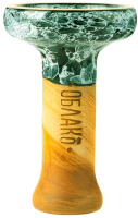 Чаша для кальяна Облако STD Black Glaze / AHR02568 (темно-зеленый/белый мрамор) - 