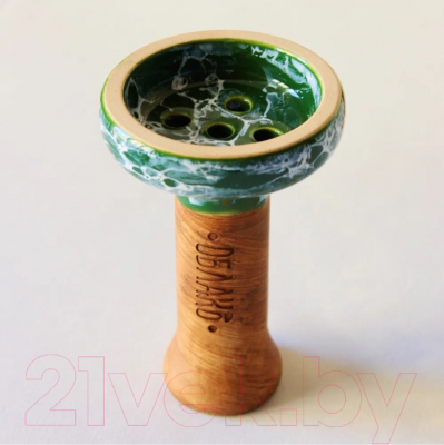 Чаша для кальяна Облако STD Black Glaze / AHR02568 (темно-зеленый/белый мрамор)