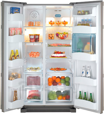 Холодильник с морозильником Daewoo FRS-U20HES - в открытом виде
