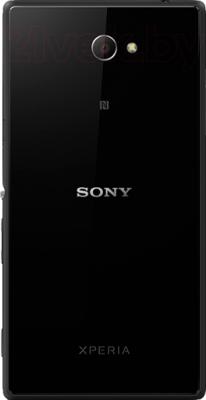 Смартфон Sony Xperia M2 Dual / D2302 (черный) - вид сзади