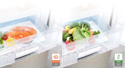 Холодильник с морозильником LG GA-B489ZVCK
