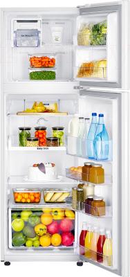 Холодильник с морозильником Samsung RT25HAR4DWW/RS - пример заполненного холодильника