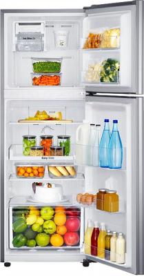 Холодильник с морозильником Samsung RT22HAR4DSA/RS - пример заполненного холодильника